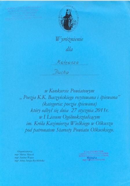 Poezja baczynskiego Duch Dominik
